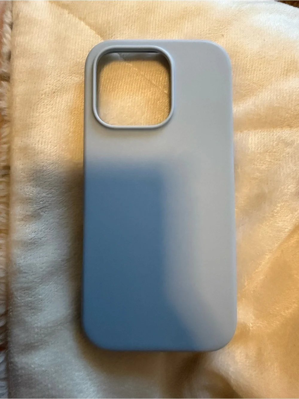 Soft Blue Silicone IPhone 16 pro Case for Cell Phones